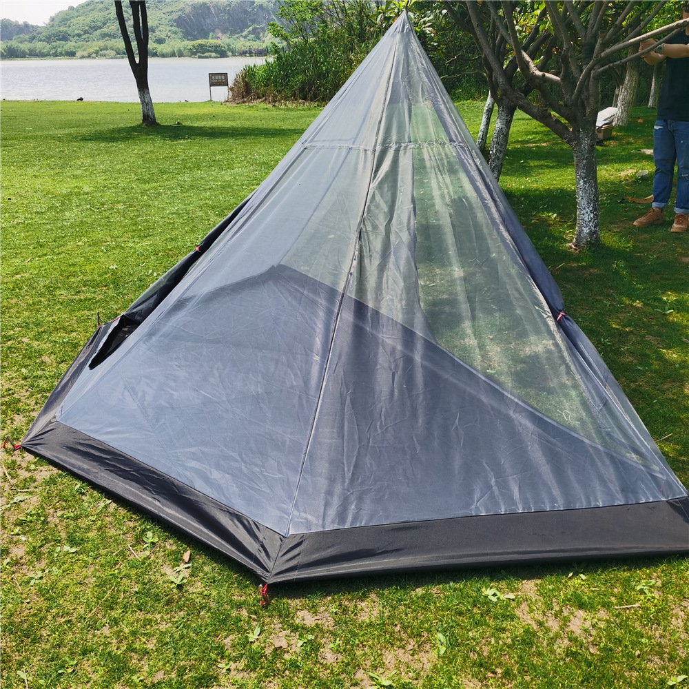 Cheap Goat Tents Ultralight Pyramid Outdoor Indoor Tent Summer Mesh Tent Portable Hiking Camping Tepee Inside Tent 2022 New   